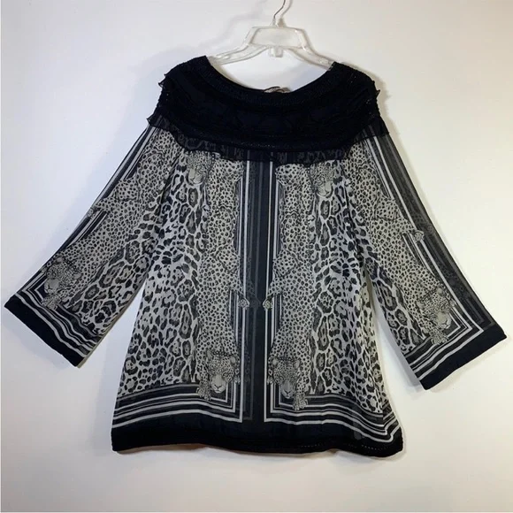 Roberto Cavalli Silk Cheta Kimono Blouse. EU 40. NWT. - Picture 1 of 10